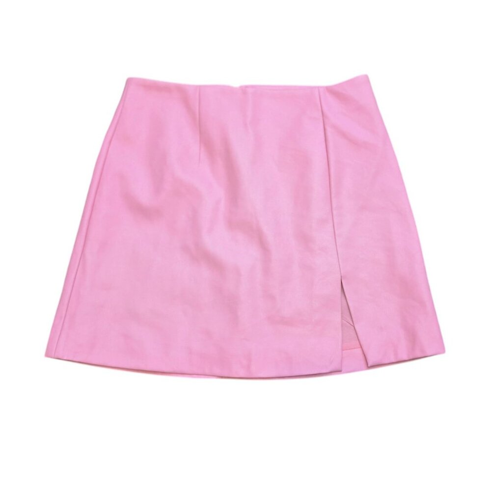 Maeve by Anthropologie Size 8 Women's Skirt Faux Leather Bubblegum Pink